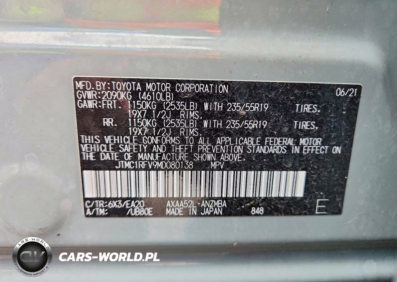 2021 Toyota Rav4 Xle Premium VIN:JTMC1RFV9MD080138 - 13
