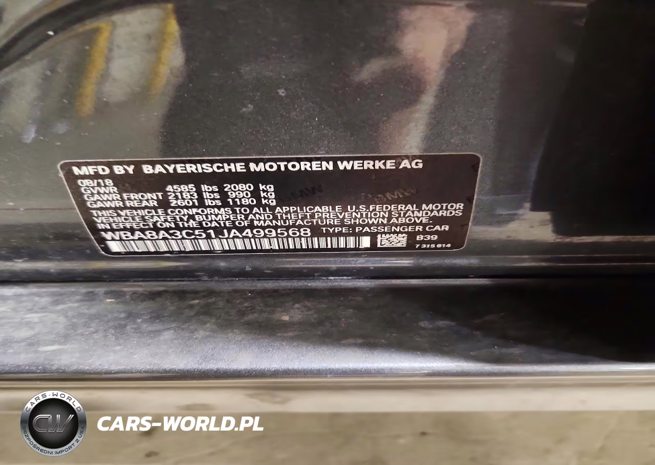 2018 BMW 320 Xi VIN:WBA8A3C51JA499568 - 12