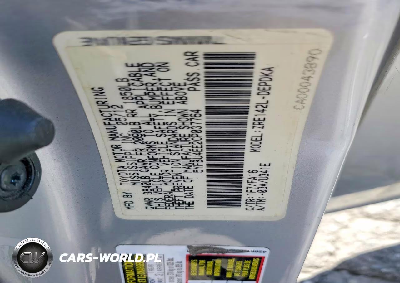 2012 Toyota Corolla L VIN:5YFBU4EE2CP037764 - 13