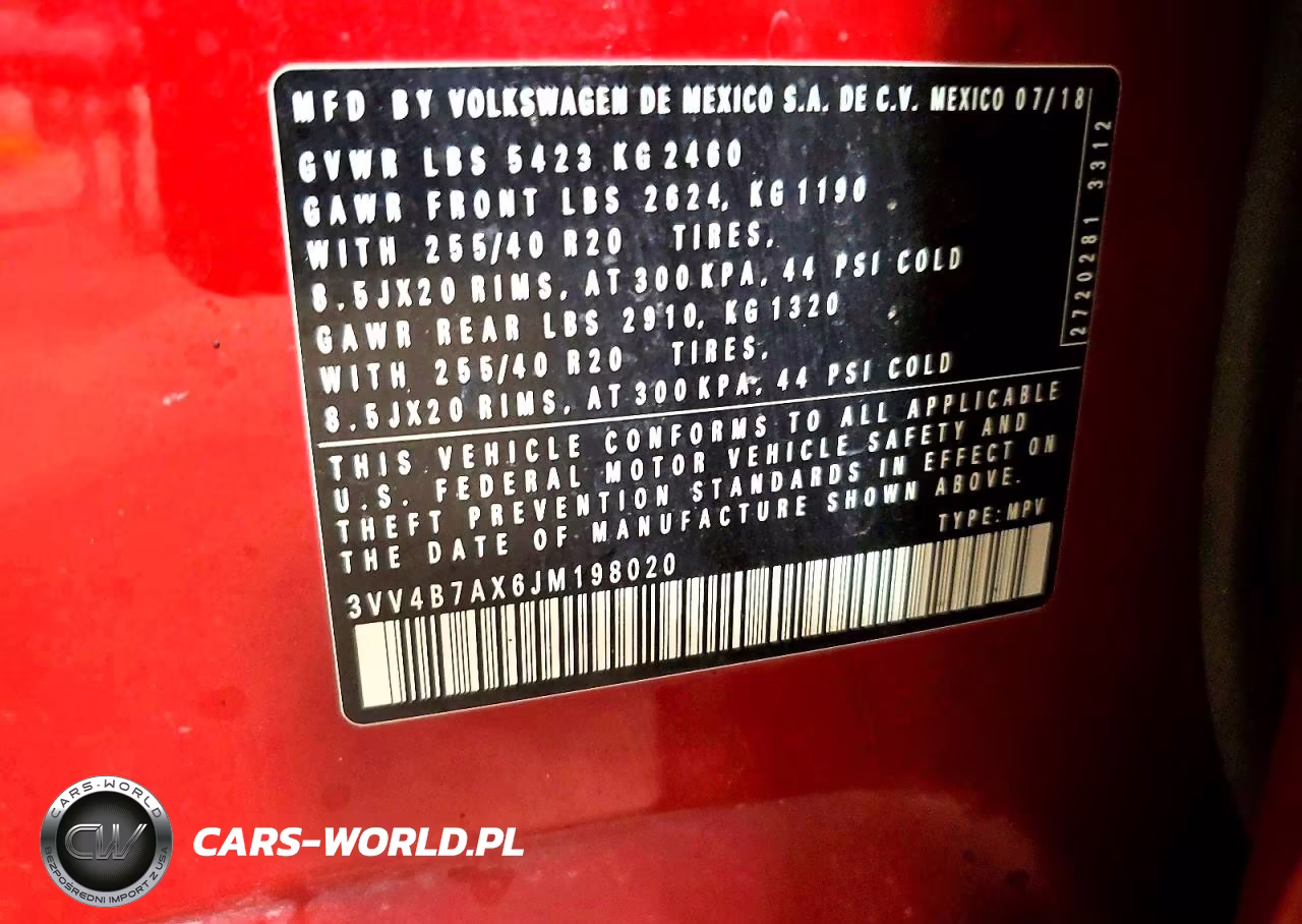 2018 Volkswagen Tiguan Sel Premium VIN:3VV4B7AX6JM198020 - 14