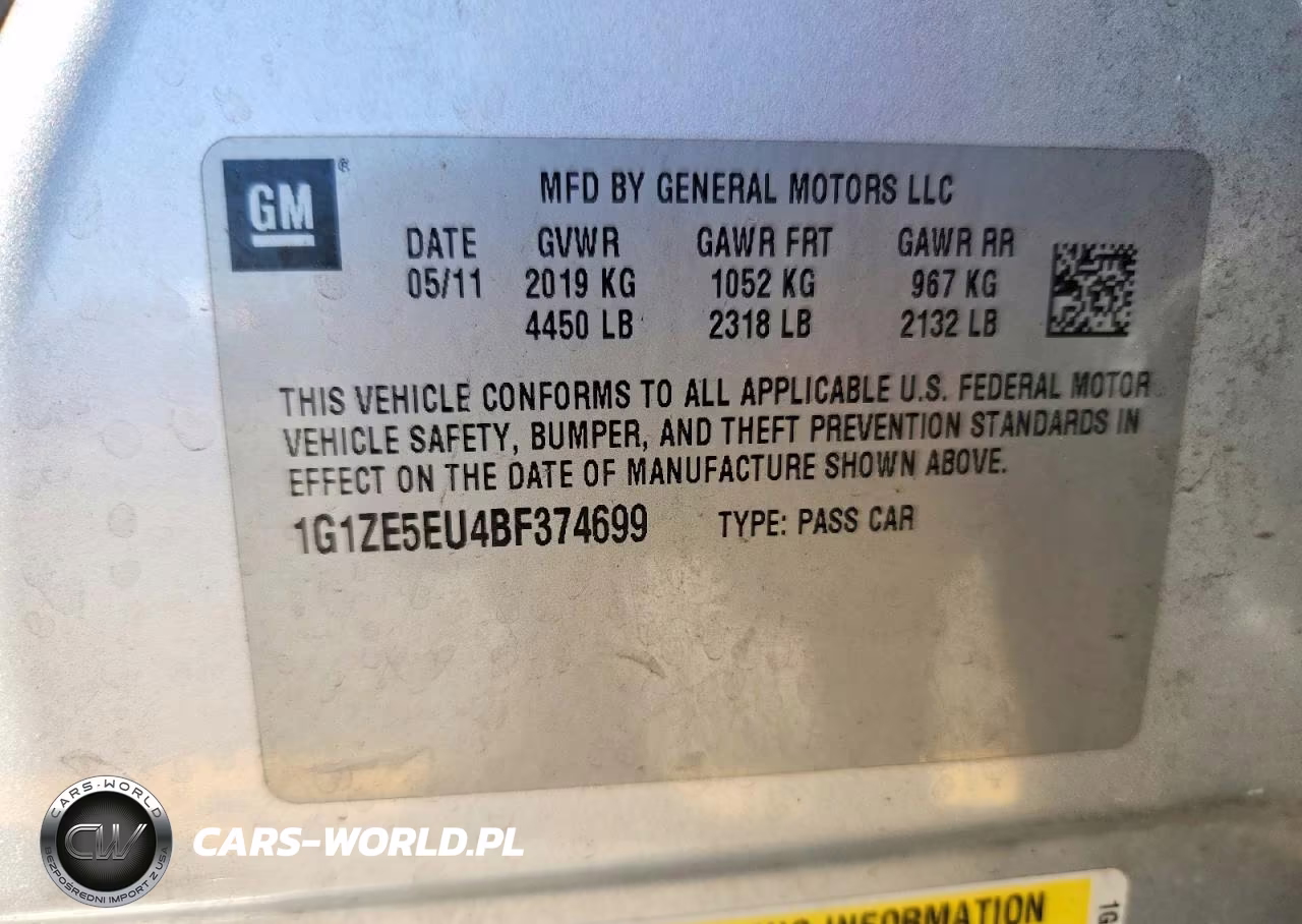 2011 Chevrolet Malibu Ltz VIN:1G1ZE5EU4BF374699 - 12