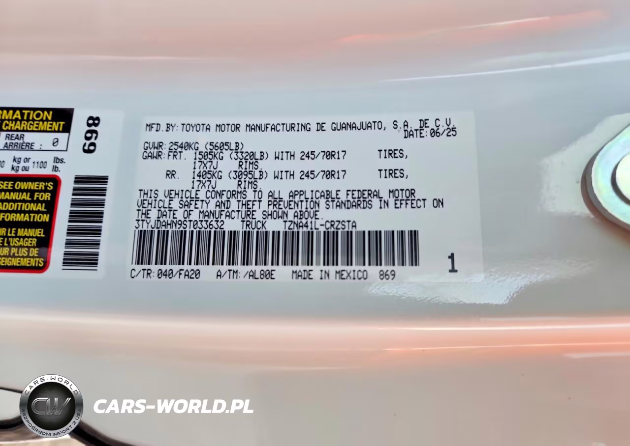 2025 Toyota Tacoma Sr VIN:3TYJDAHN9ST033632 - 12