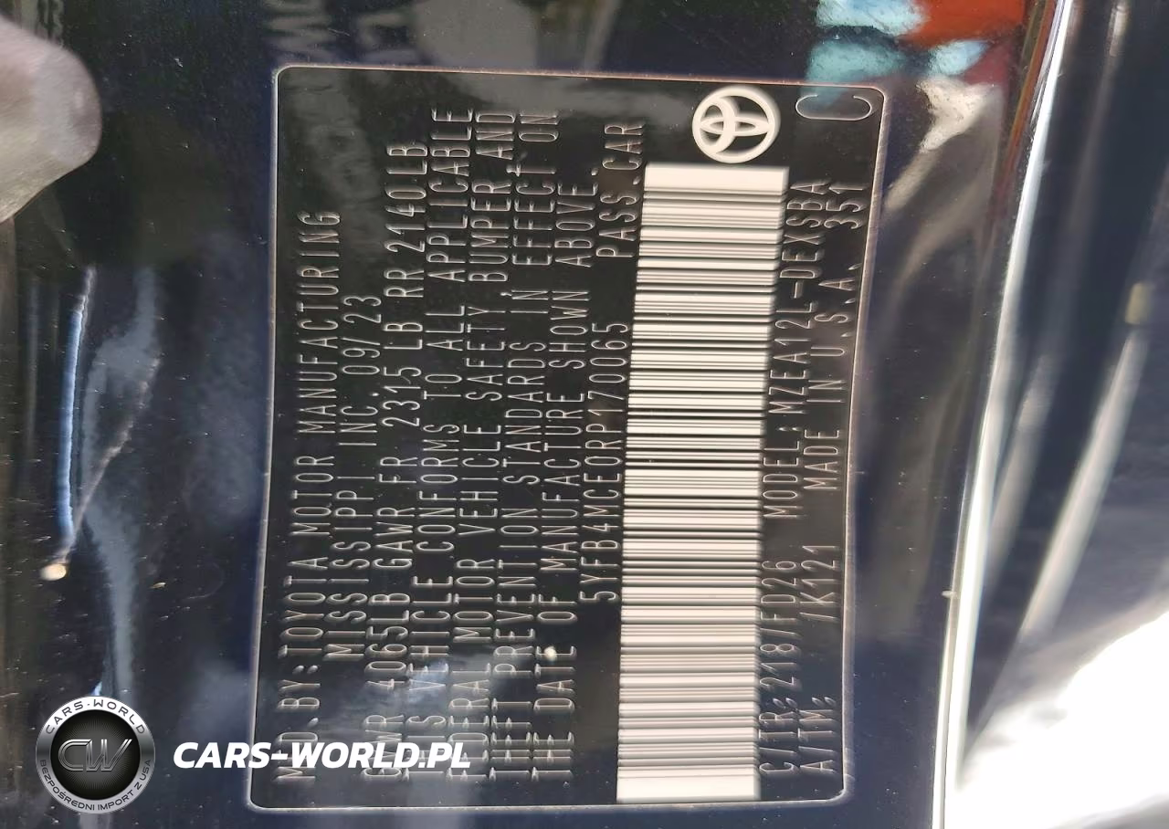 2024 Toyota Corolla Night Shade VIN:5YFB4MCE0RP170065 - 13