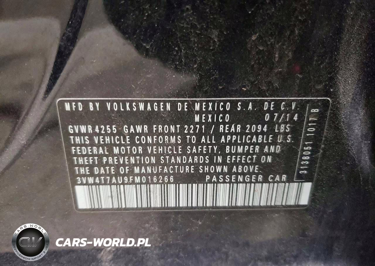 2015 Volkswagen Gti VIN:3VW4T7AU9FM016266 - 12