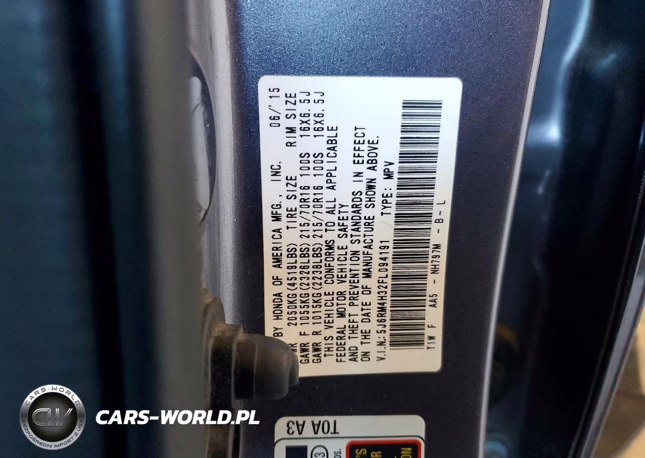 2015 Honda Cr-V Lx VIN:5J6RM4H32FL094191 - 13