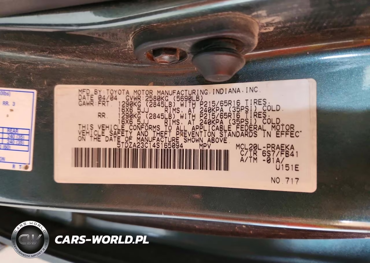 2004 Toyota Sienna Le 8 Passenger VIN:5TDZA23C14S165094 - 13