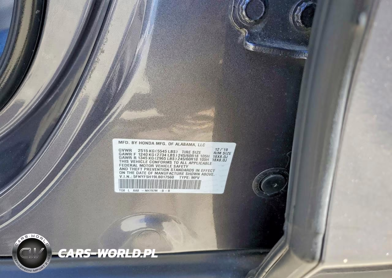 2020 Honda Pilot Lx VIN:5FNYF5H19LB017560 - 12