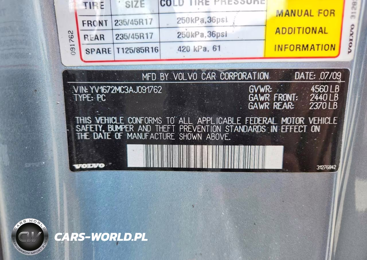 2010 Volvo C70 T5 VIN:YV1672MC3AJ091762 - 13