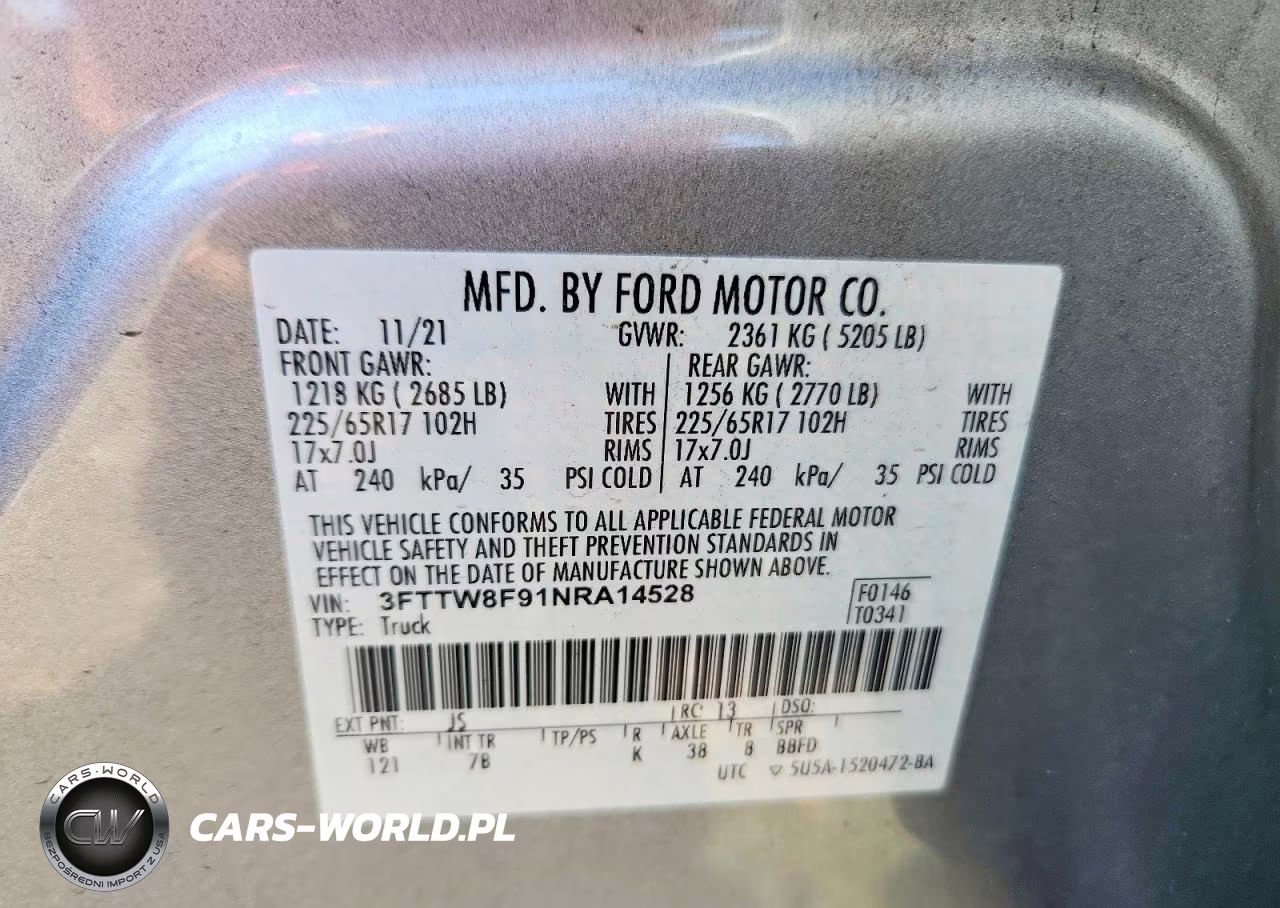 2022 Ford Maverick Xl VIN:3FTTW8F91NRA14528 - 12