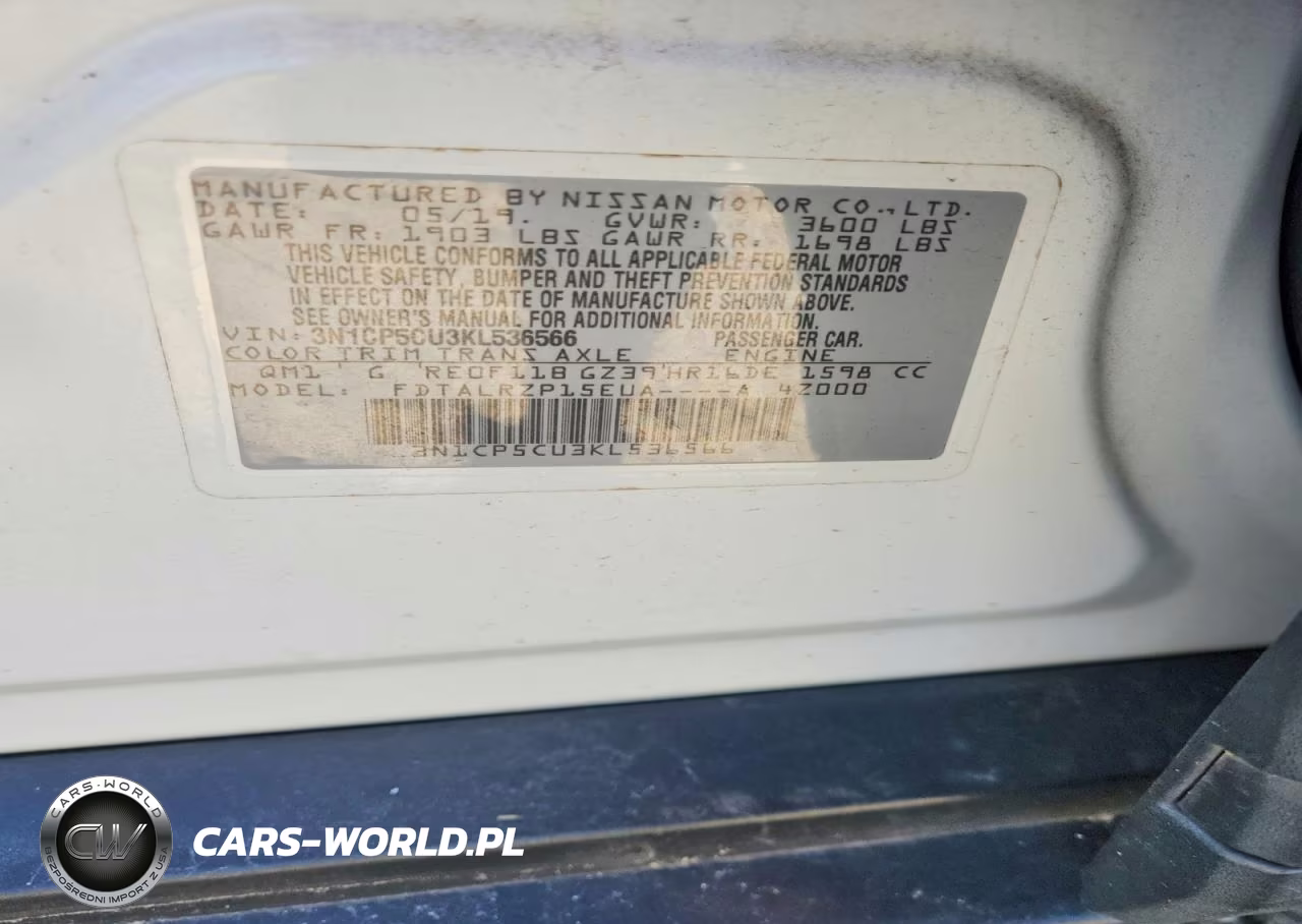 2019 Nissan Kicks S VIN:3N1CP5CU3KL536566 - 12
