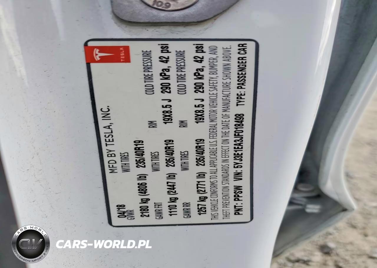 2018 Tesla Model 3 VIN:5YJ3E1EA3JF018498 - 12