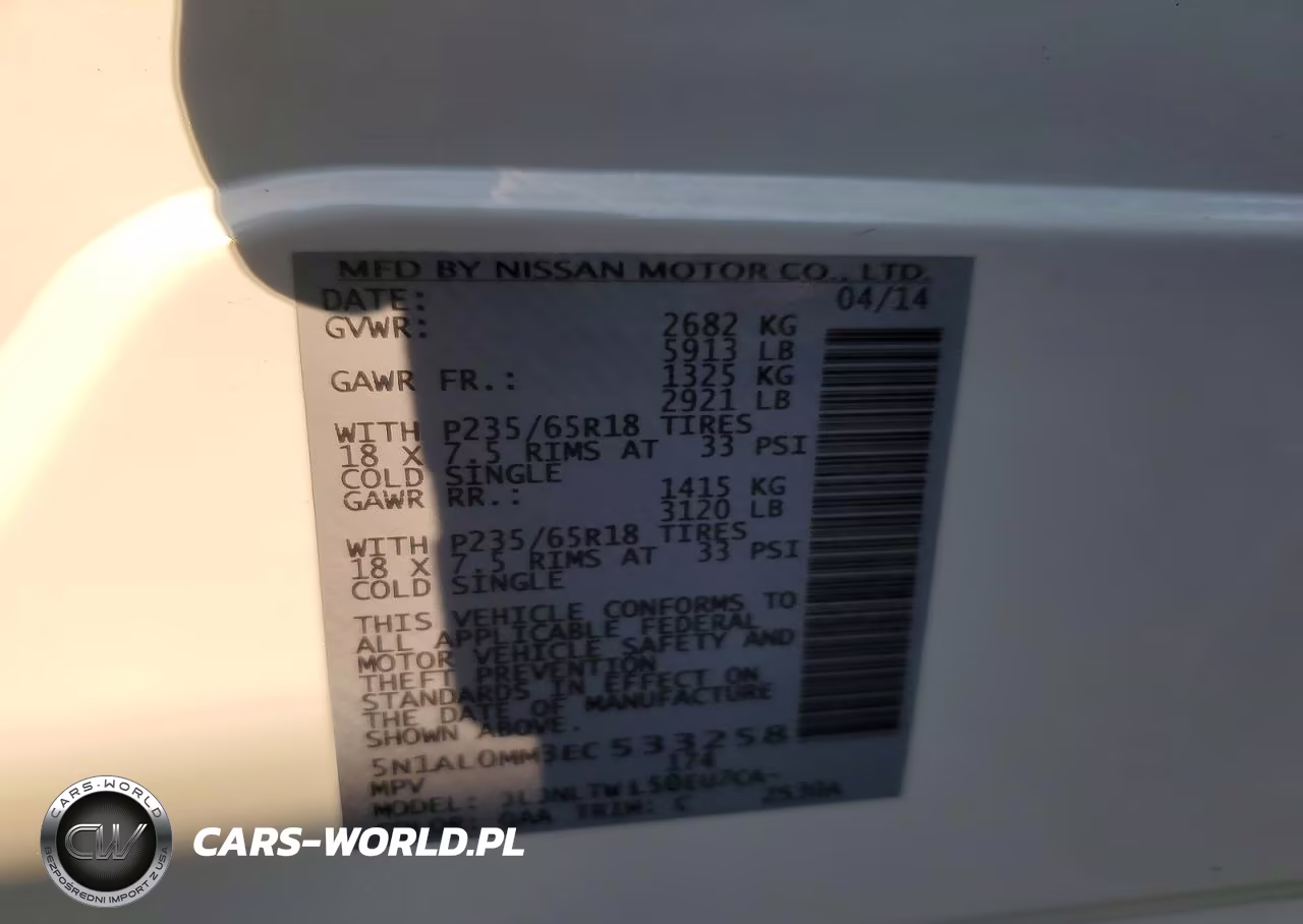 2014 Infiniti Qx60 Base VIN:5N1AL0MM3EC533258 - 12