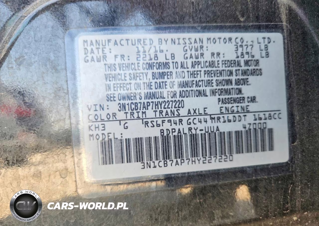 2017 Nissan Sentra Sr Turbo VIN:3N1CB7AP7HY227220 - 12