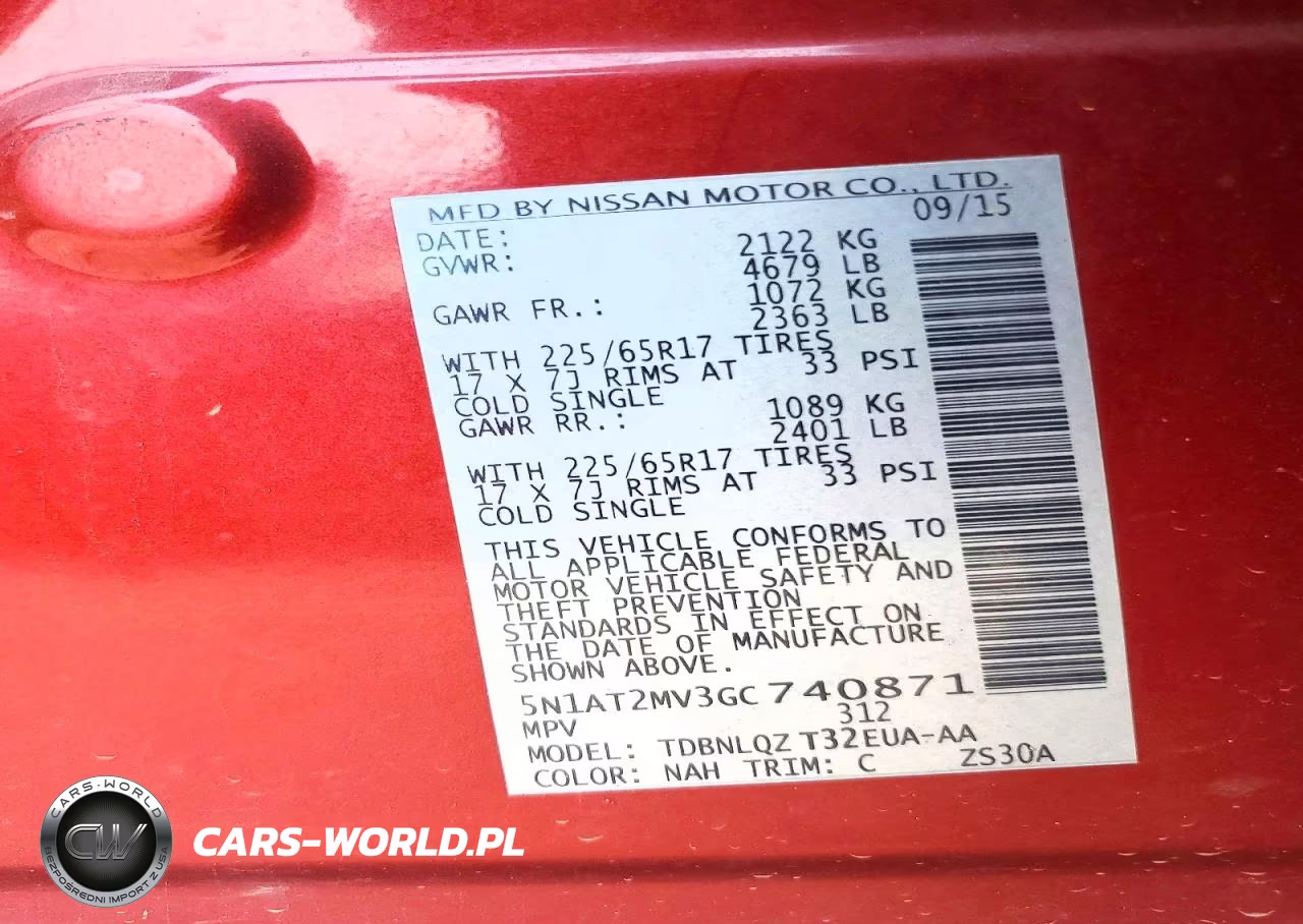 2016 Nissan Rogue Sv VIN:5N1AT2MV3GC740871 - 13
