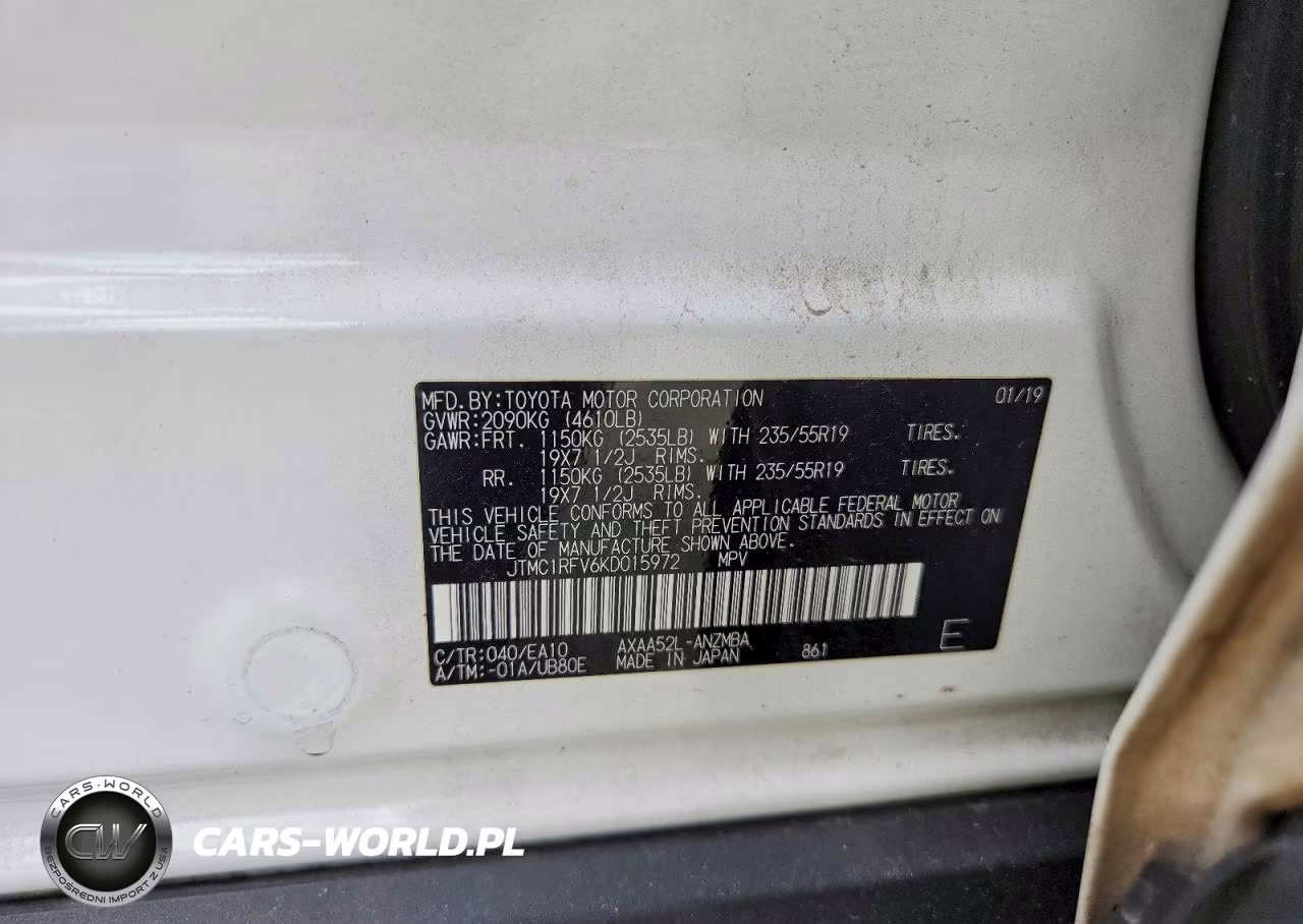 2019 Toyota Rav4 Xle Premium VIN:JTMC1RFV6KD015972 - 12