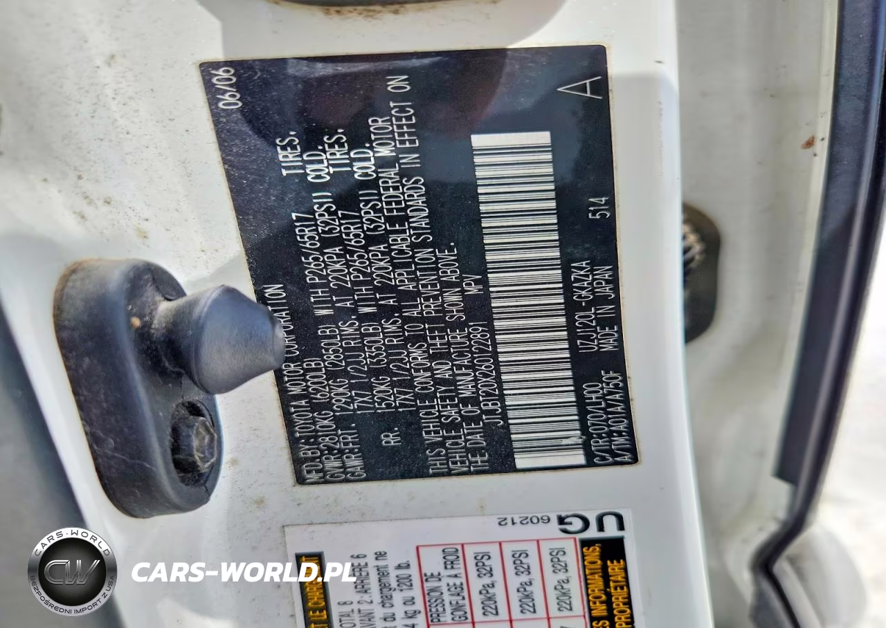 2006 Lexus Gx 470 VIN:JTJBT20X260122891 - 12