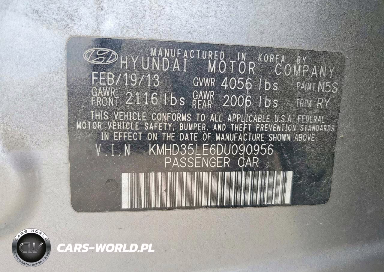 2013 Hyundai Elantra Gt Base VIN:KMHD35LE6DU090956 - 12