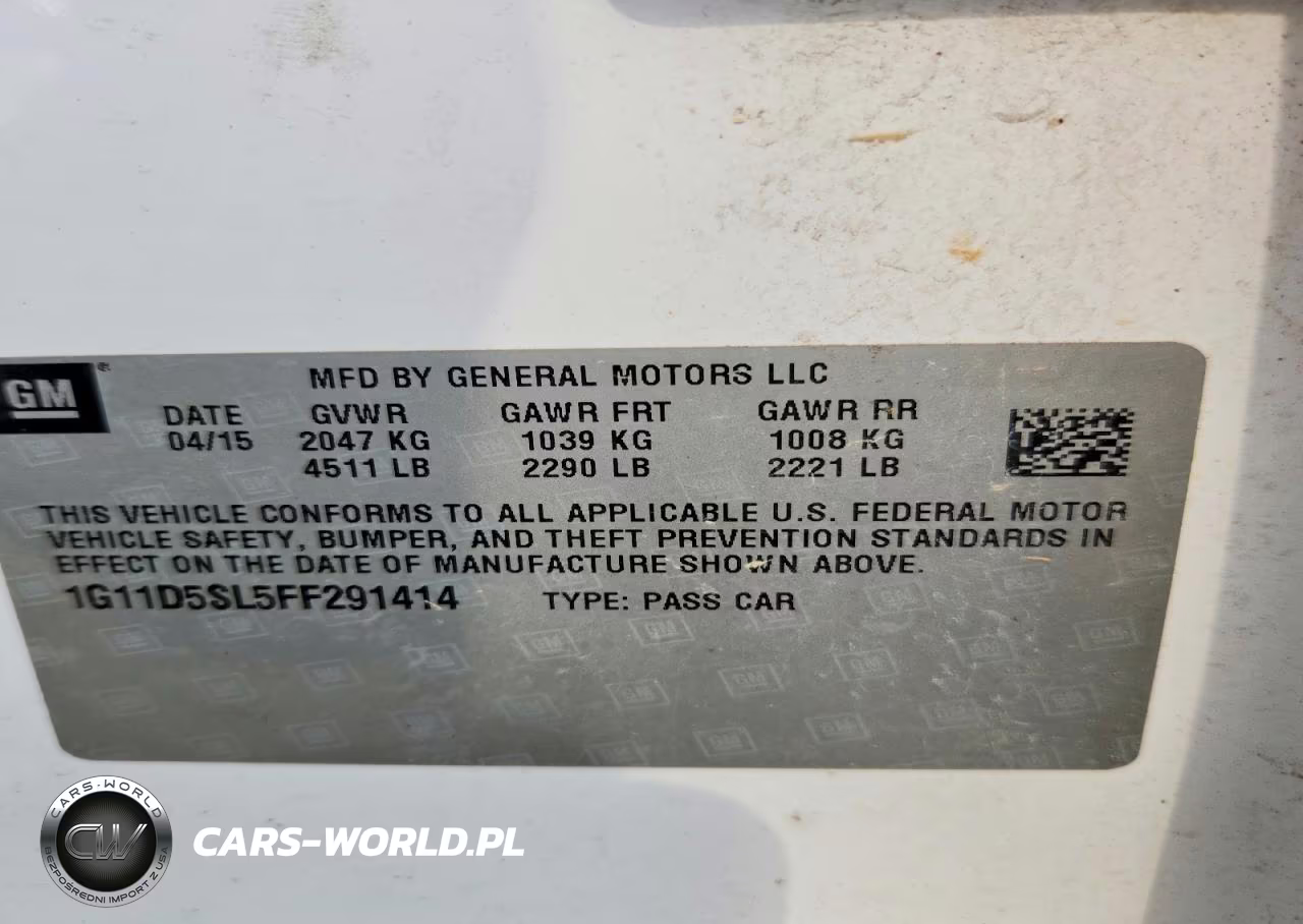 2015 Chevrolet Malibu 2Lt VIN:1G11D5SL5FF291414 - 12
