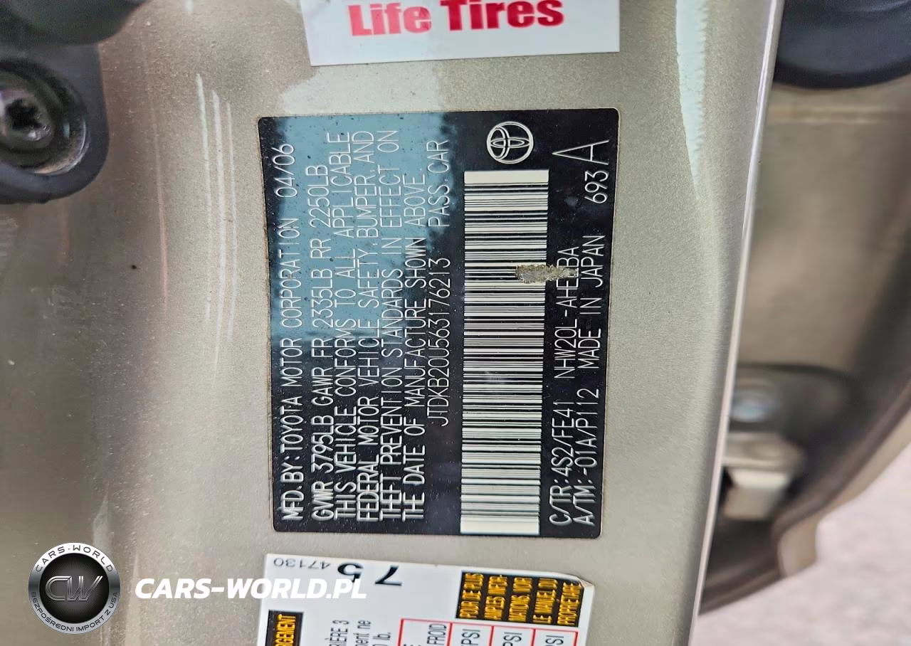 2006 Toyota Prius Base VIN:JTDKB20U563176213 - 12