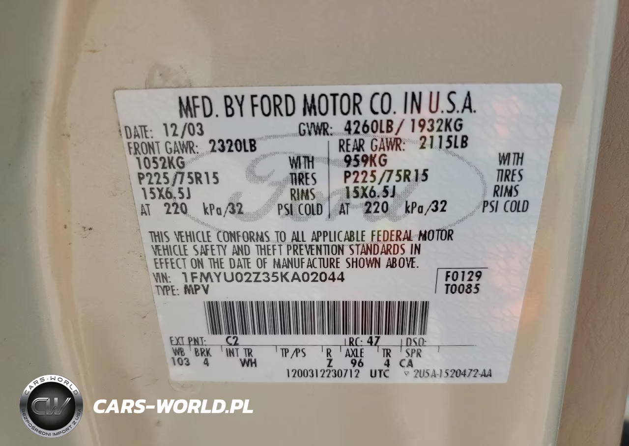 2005 Ford Escape Xls VIN:1FMYU02Z35KA02044 - 13