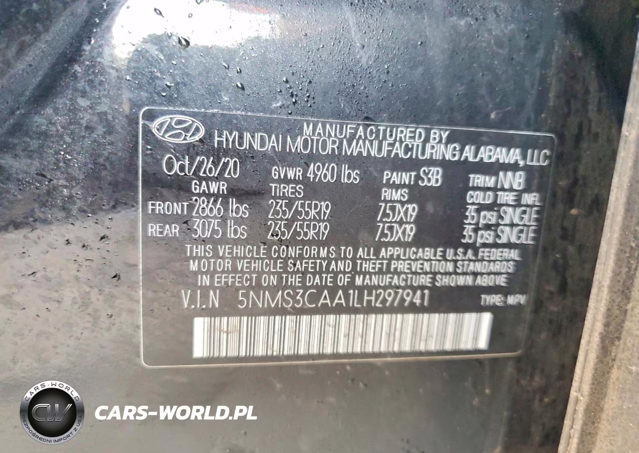 2020 Hyundai Santa Fe Sel VIN:5NMS3CAA1LH297941 - 26