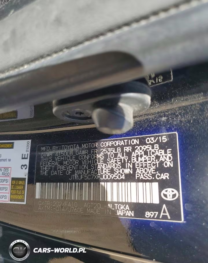 2015 Scion Tc Base VIN:JTKJF5C7XFJ009504 - 12