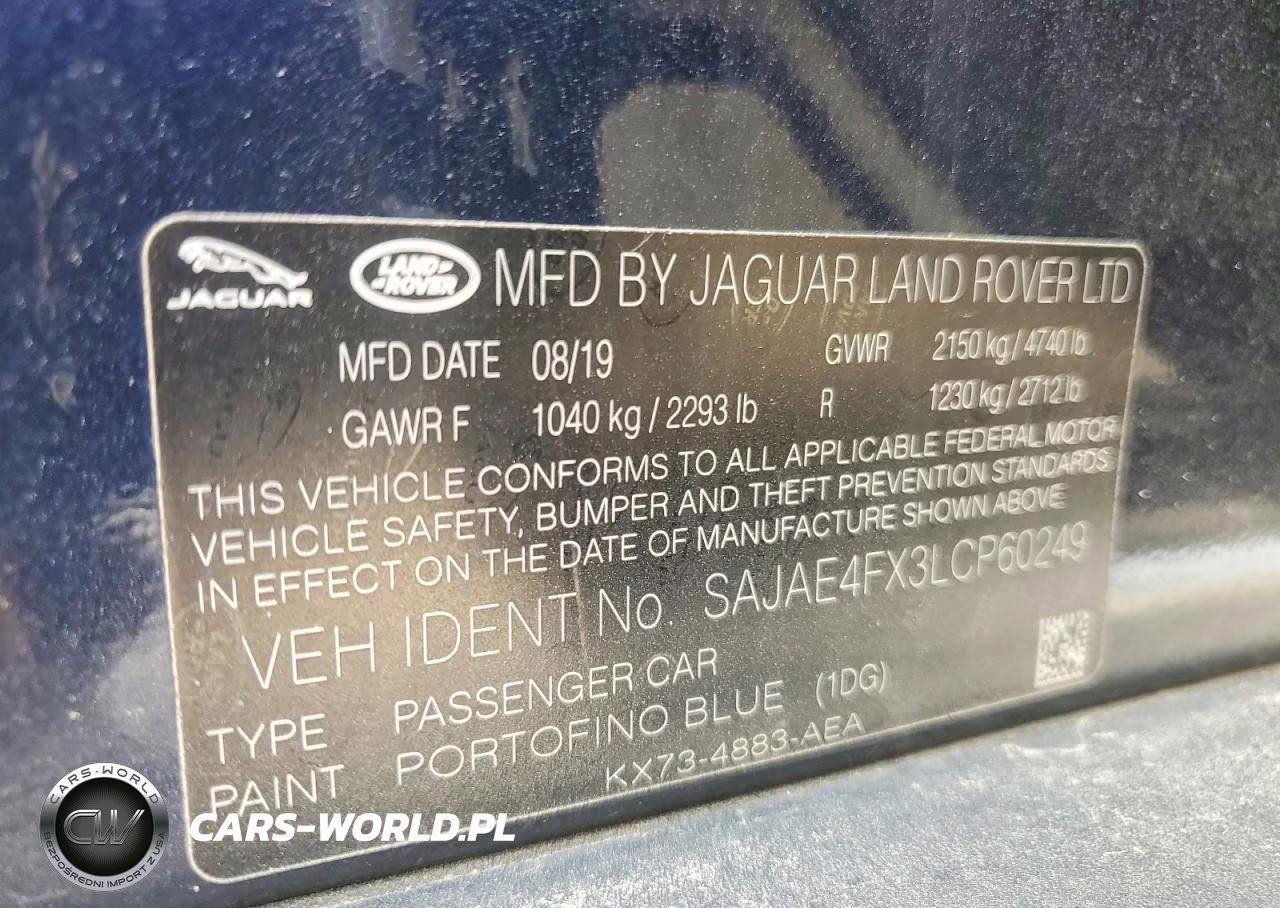 2020 Jagu Xe 2Wd 4D Sedan S VIN:SAJAE4FX3LCP60249 - 13