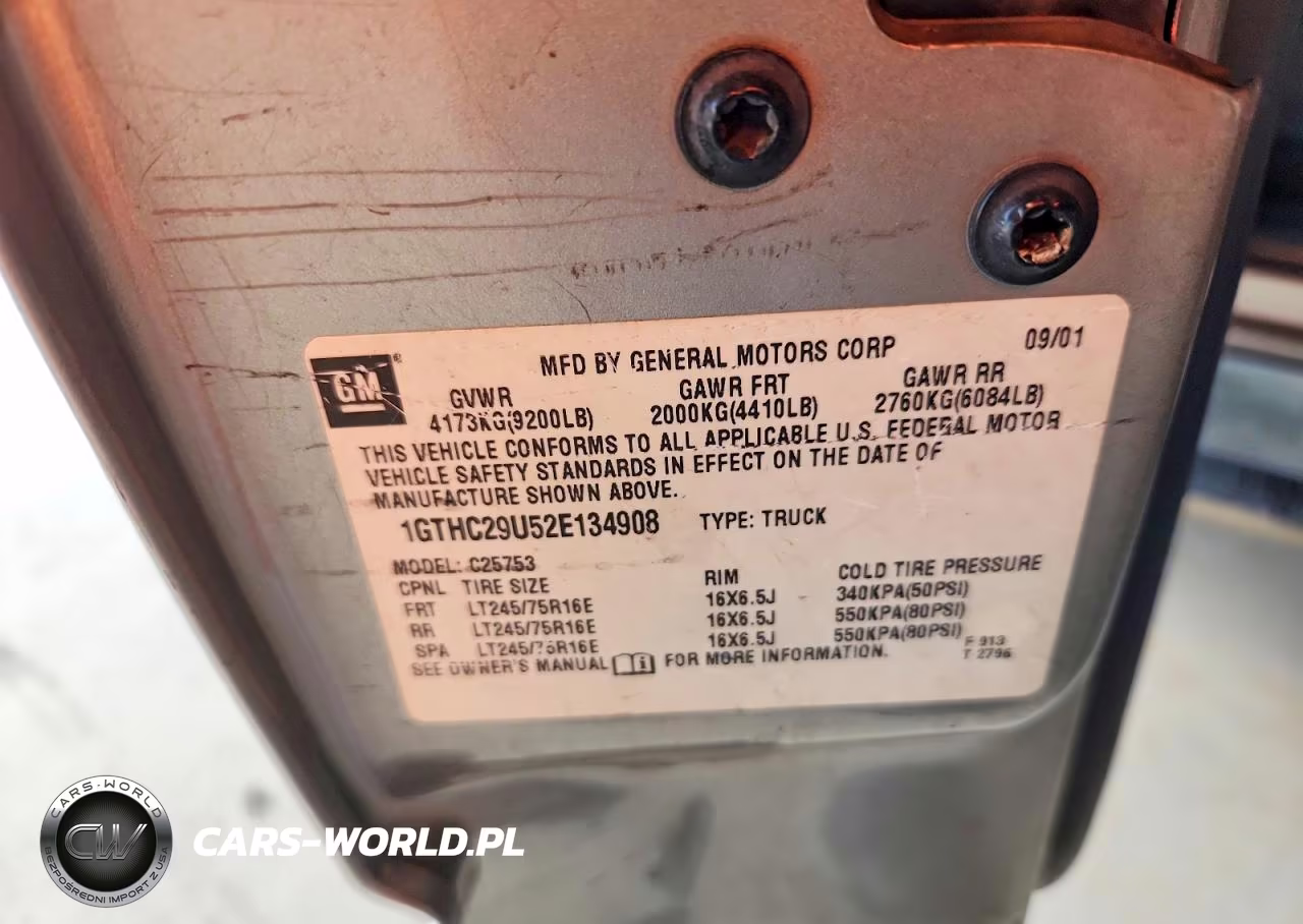 2002 GMC Sierra C2500 Heavy Duty VIN:1GTHC29U52E134908 - 12
