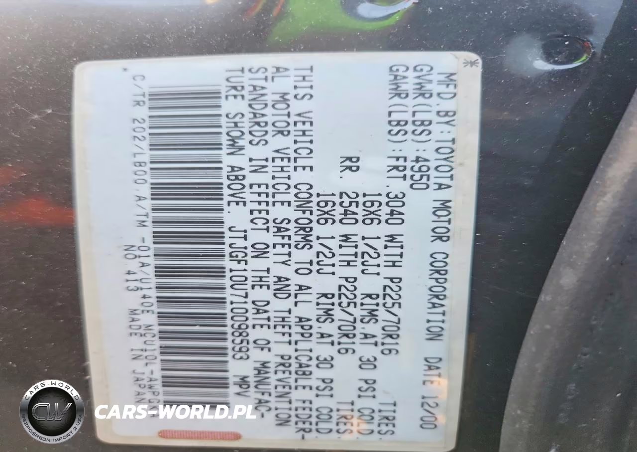 2001 Lexus Rx 300 VIN:JTJGF10U710098593 - 13