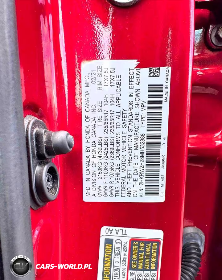 2021 Honda Cr-V Lx VIN:2HKRW2H28MH632888 - 10