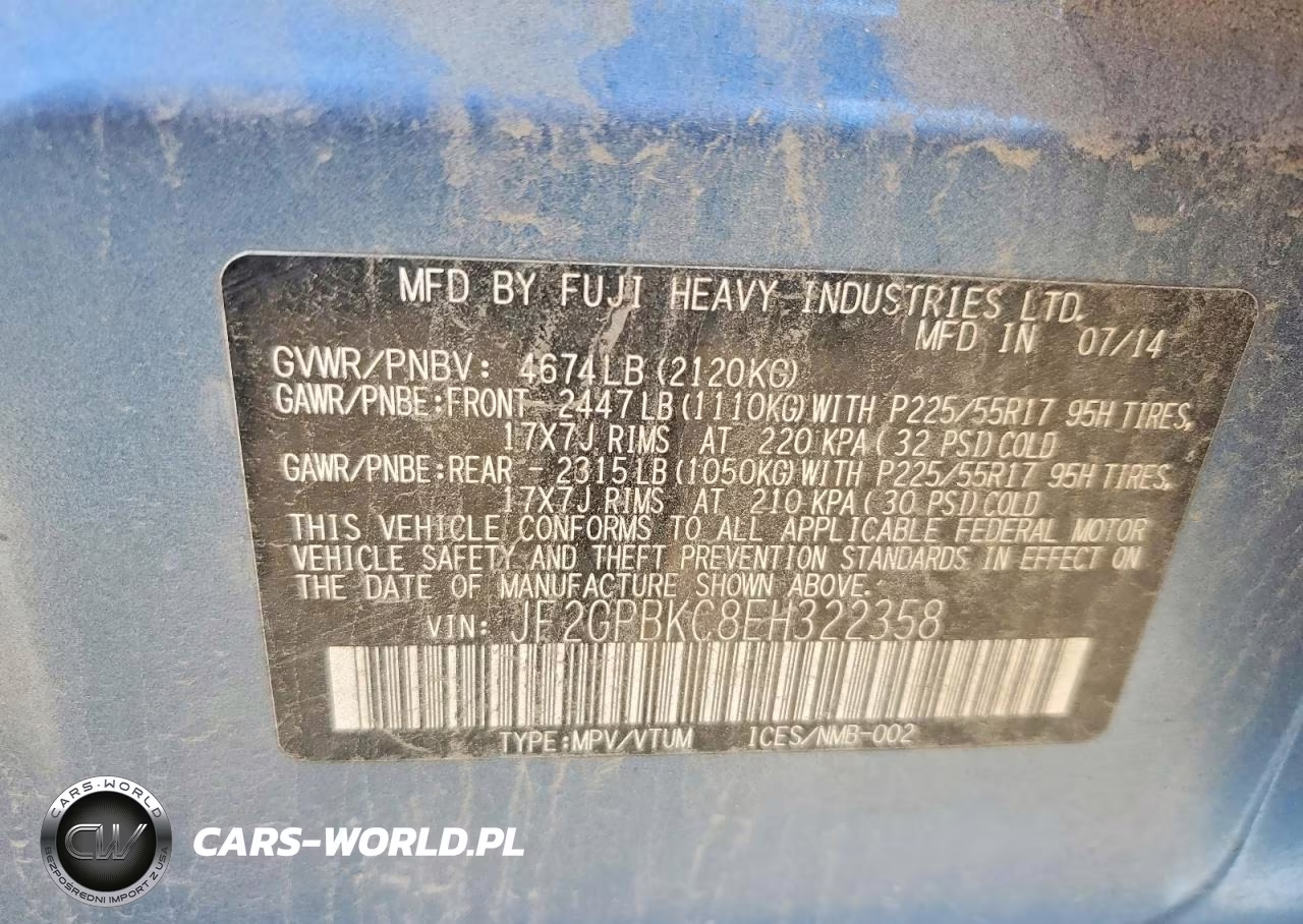 2014 Subaru Xv Crosstrek 2.0I Hybrid Touring VIN:JF2GPBKC8EH322358 - 12