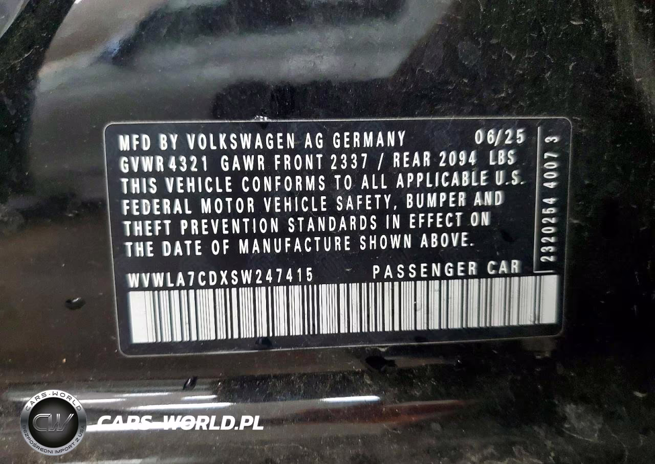 2025 Volkswagen Gti S VIN:WVWLA7CDXSW247415 - 14