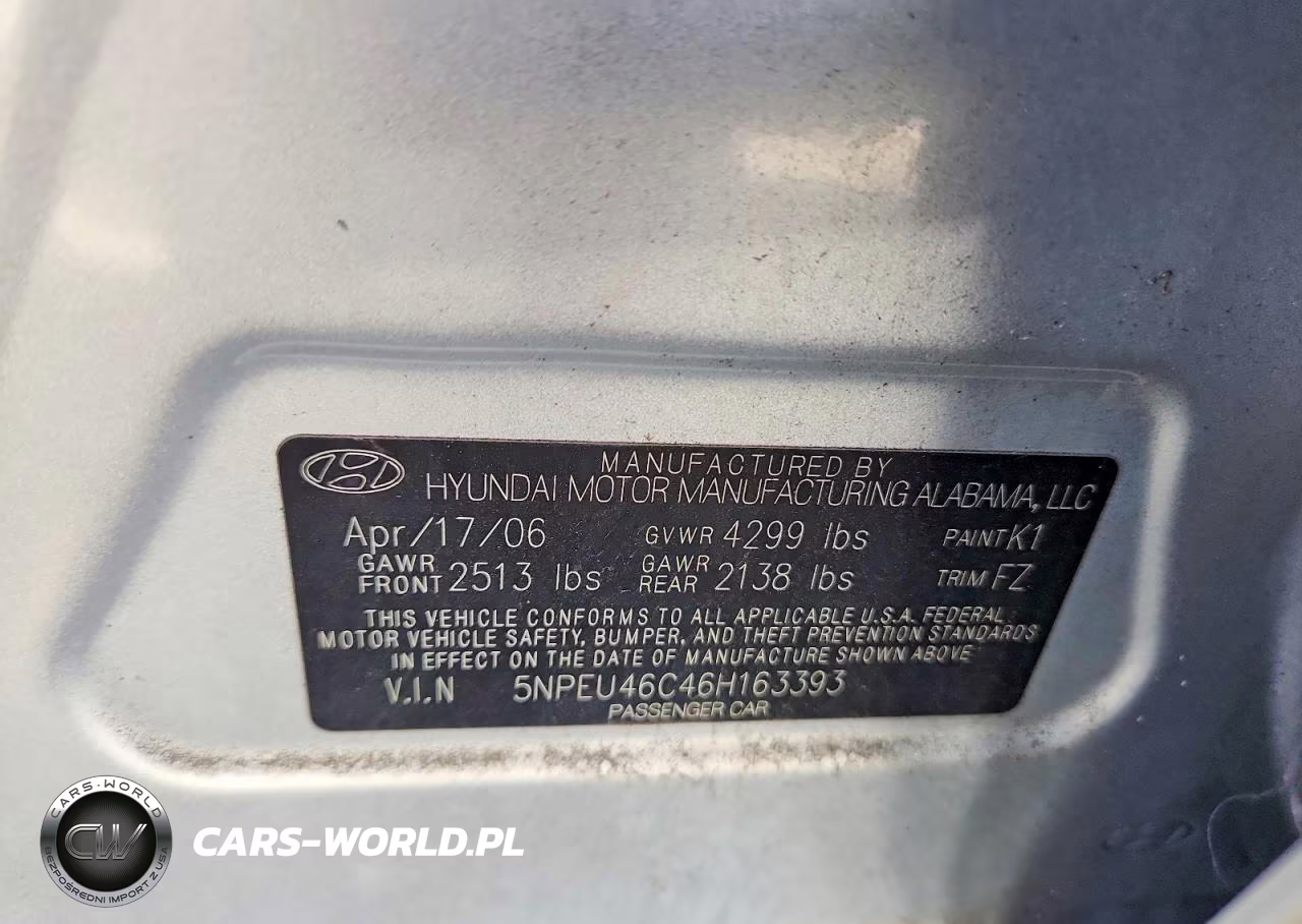2006 Hyundai Sonata Gls VIN:5NPEU46C46H163393 - 12