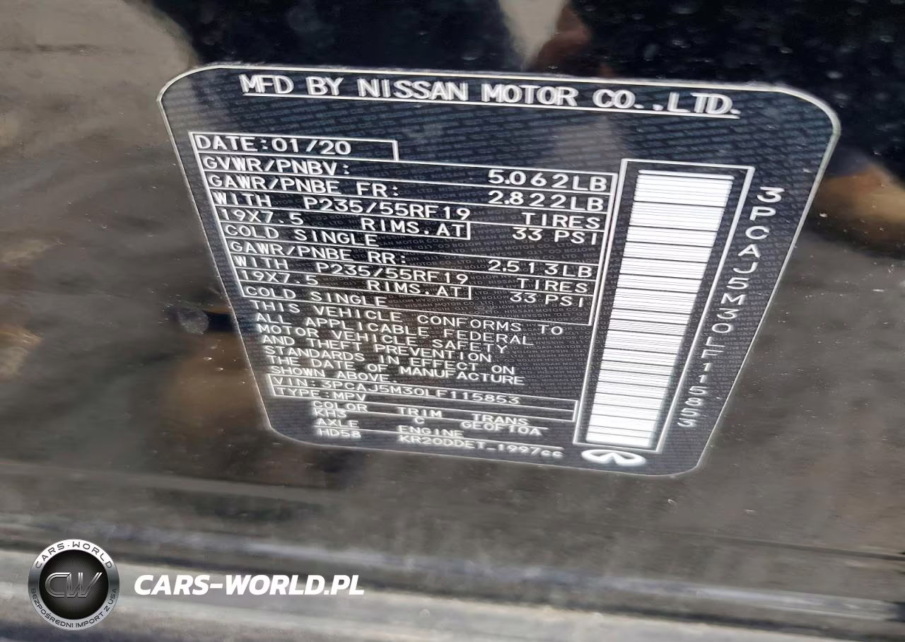 2020 Infiniti Qx50 Luxe VIN:3PCAJ5M30LF115853 - 13