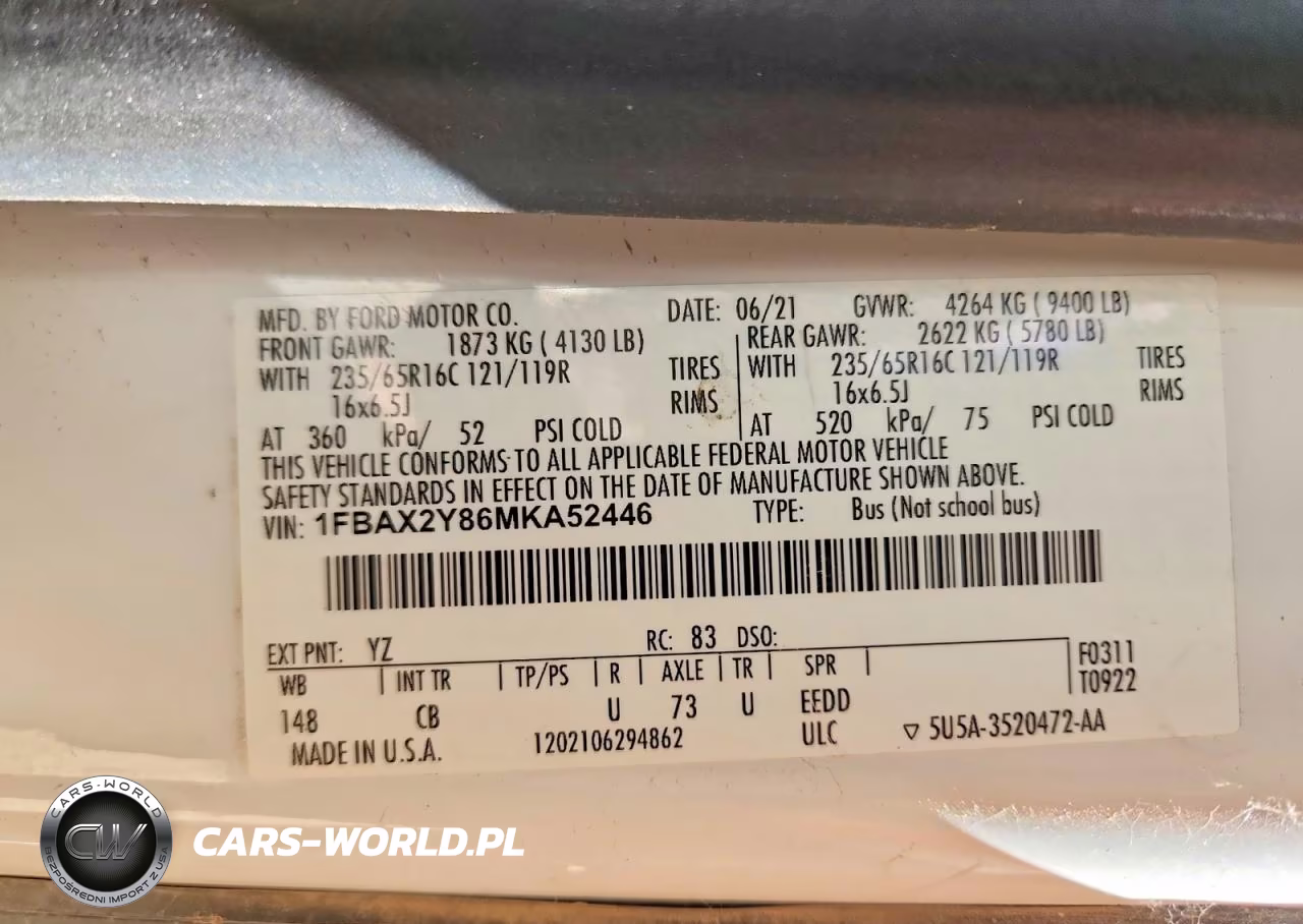 2021 Ford Transit-350 Passenger Van Xl VIN:1FBAX2Y86MKA52446 - 14