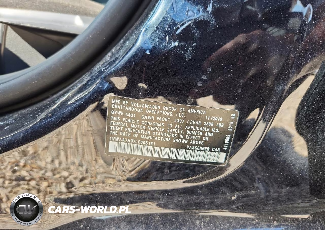 2020 Volkswagen Passat S VIN:1VWAA7A37LC005151 - 13