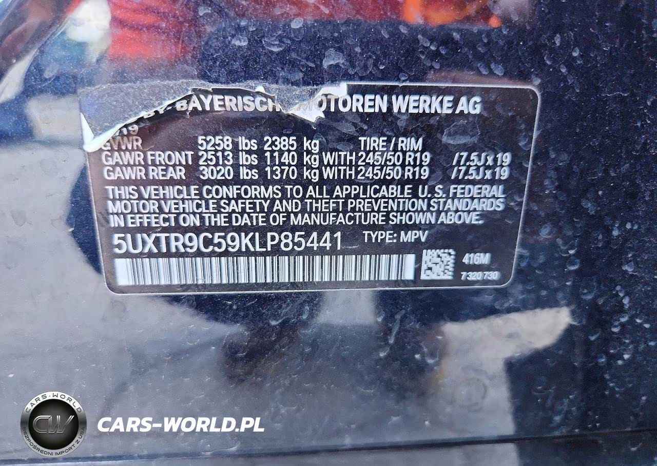 2019 BMW X3 xDrive30I VIN:5UXTR9C59KLP85441 - 14