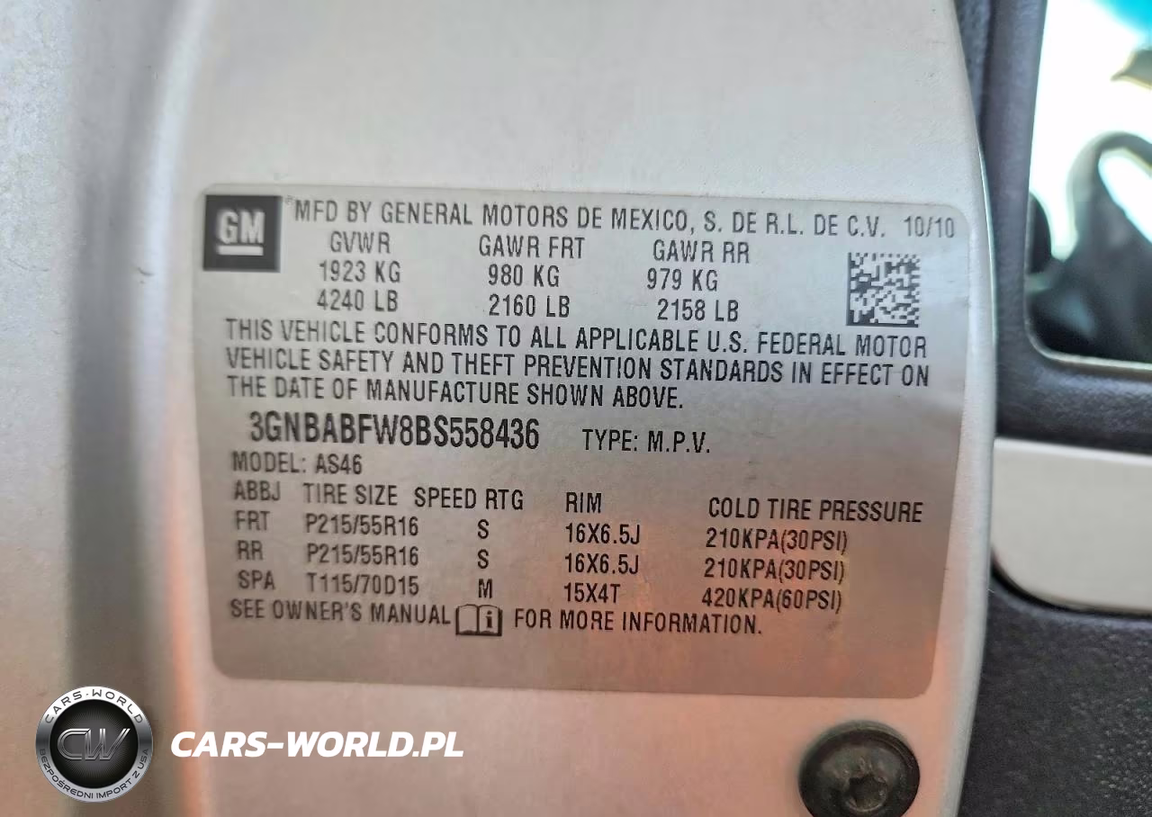 2011 Chevrolet Hhr Lt VIN:3GNBABFW8BS558436 - 13