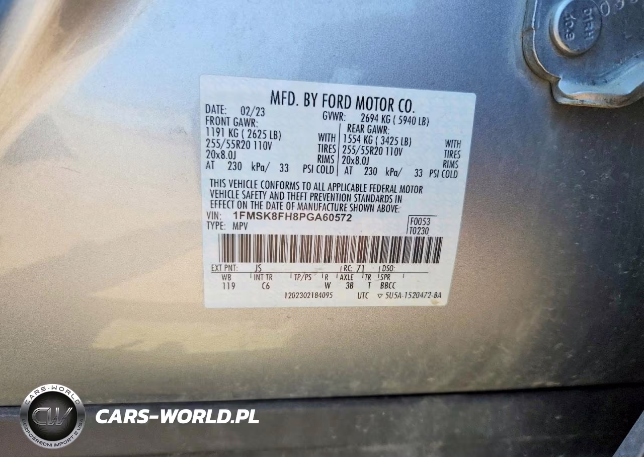 2023 Ford Explorer Limited VIN:1FMSK8FH8PGA60572 - 14