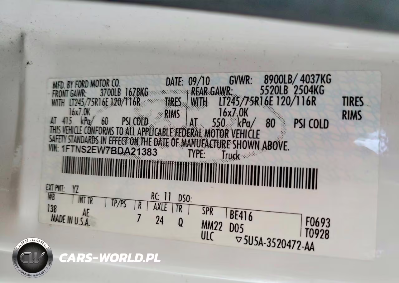 2011 Ford Econoline E250 Van VIN:1FTNS2EW7BDA21383 - 14