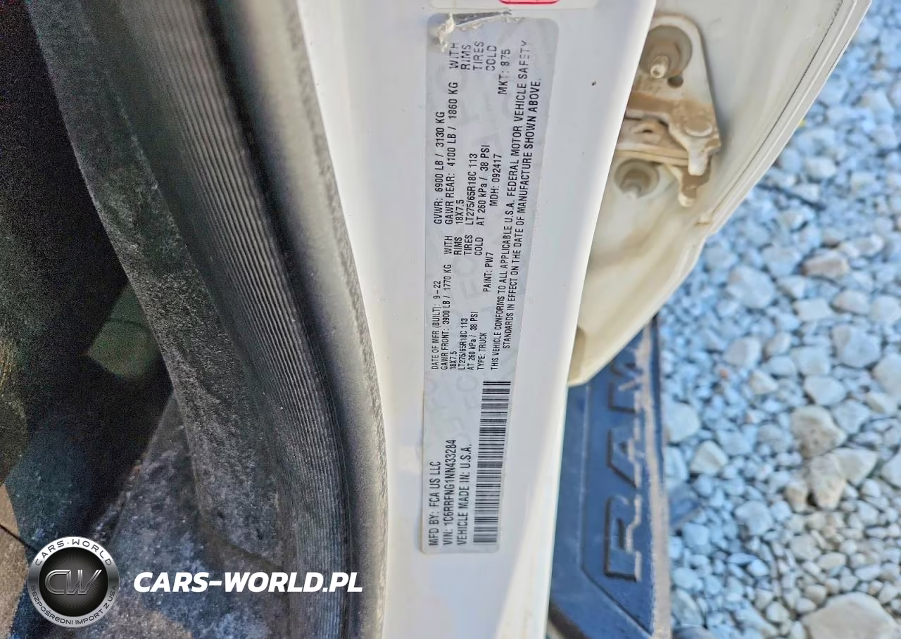 2022 Ram 1500 Tradesman VIN:1C6RRFNG1NN433284 - 12
