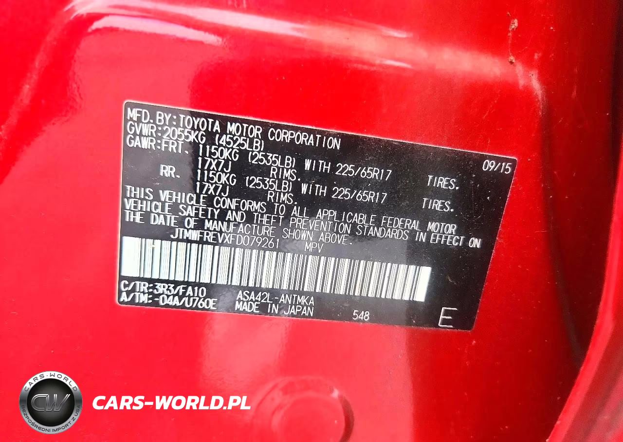 2015 Toyota Rav4 Xle VIN:JTMWFREVXFD079261 - 14