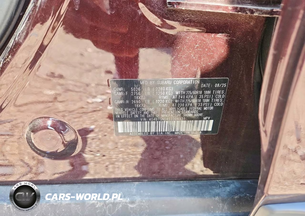 2025 Subaru Outback Limited Xt VIN:4S4BTGND4S3306331 - 13