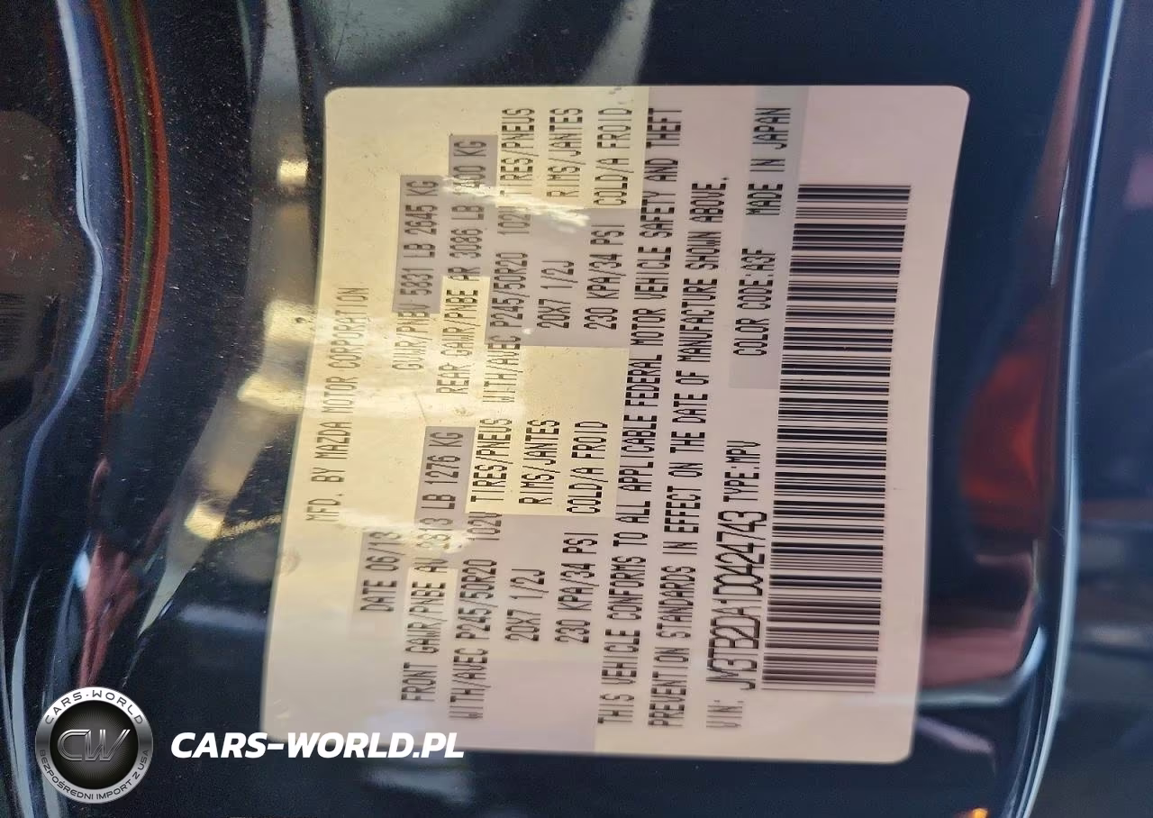 2013 Mazda Cx-9 Grand Touring VIN:JM3TB2DA1D0424743 - 13