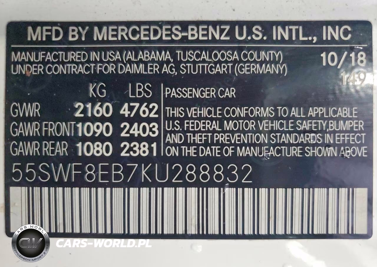 2019 Mercedes-Benz C 300 4Matic VIN:55SWF8EB7KU288832 - 12