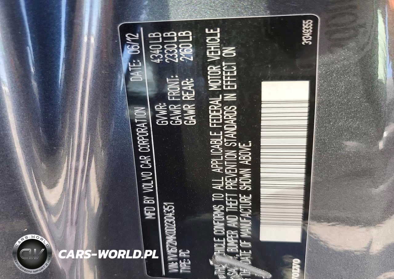 2013 Volvo C30 T5 VIN:YV1672MK0D2304351 - 12