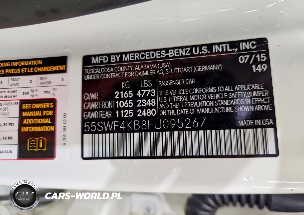 2015 Mercedes-Benz C 300 4Matic VIN:55SWF4KB8FU095267 - 12