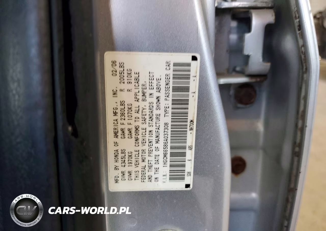 2006 Honda Accord Ex VIN:1HGCM66586A037308 - 12