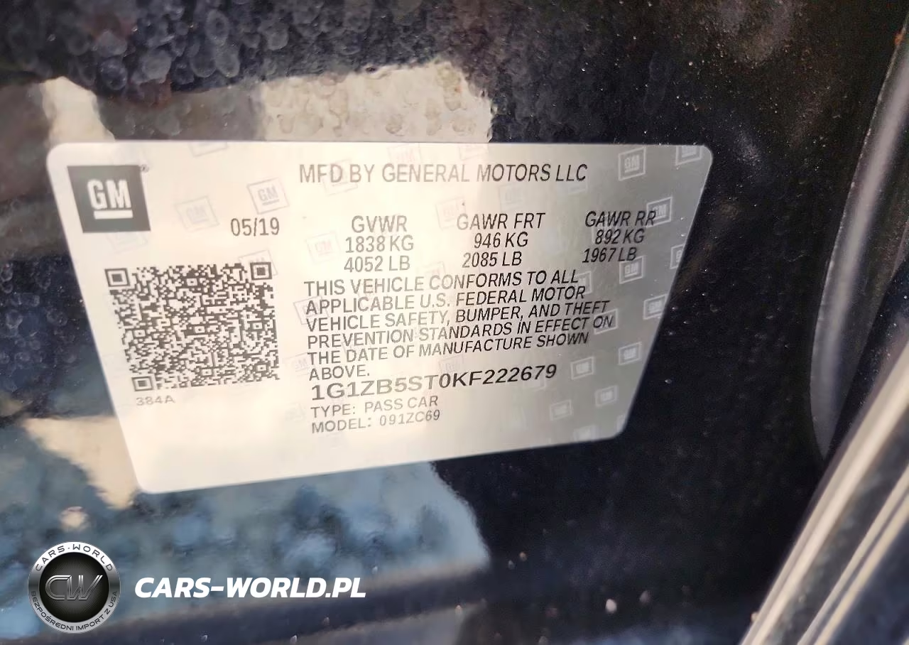 2019 Chevrolet Malibu Ls VIN:1G1ZB5ST0KF222679 - 12