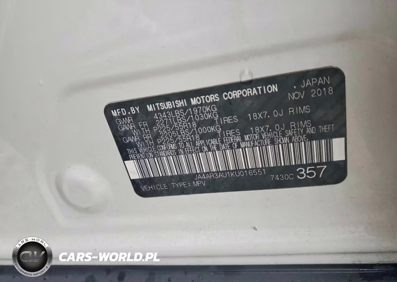 2019 Mitsubishi Outlander Sport Es VIN:JA4AR3AU1KU016551 - 13